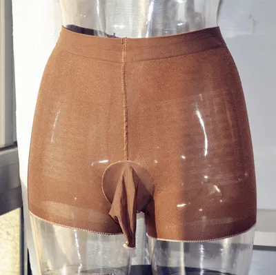 Bóxer Sexy de seda de hielo para hombre, ropa sexual y divertida, pantalones transpirables de ángulo plano, con mangas jj, 2018