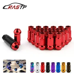 RASTP-20pcs/set Universal Steel Racing Lug Nut V48 Auto Steel Acorn Rim Extended Open End Wheel Lug Nuts M12X1.5/1.25 RS-LN031