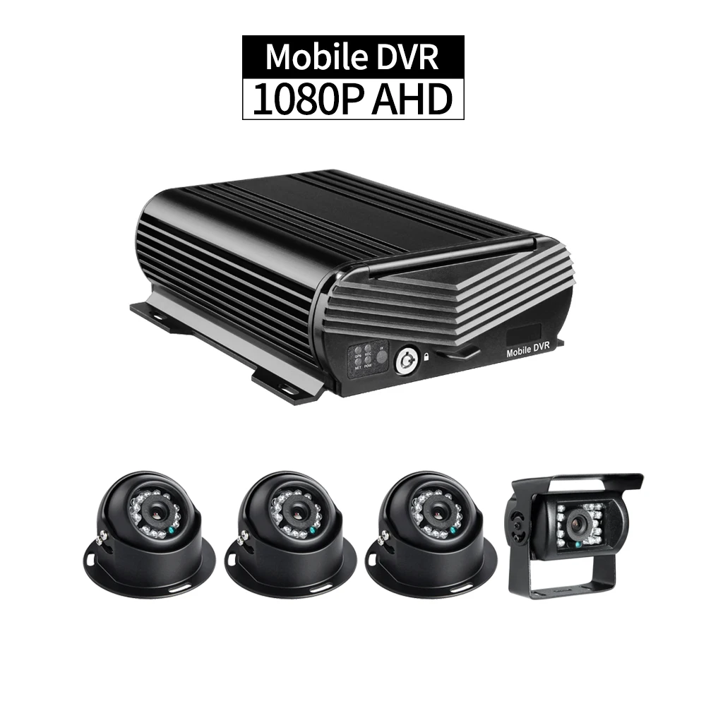 

Truck DVR Kit ,4CH HDD 1080P Car DVR Recorder G-sensor Loop Video with 4PCS AHD 2.0MP Cameras for Bus Taxi Lorry Vans