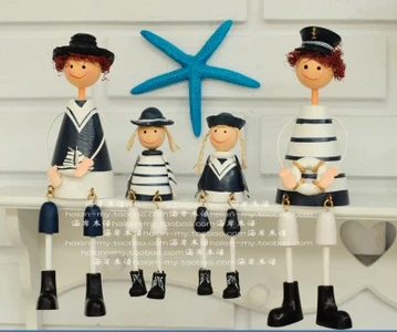 Navy a four foot doll hanging ornaments creative Mediterranean grid home decoration wedding gift