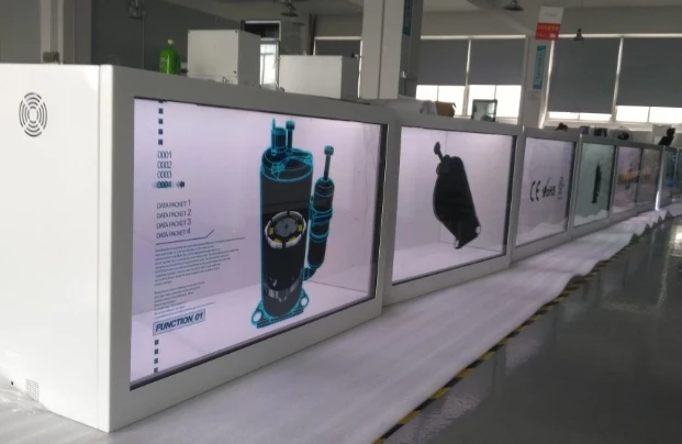 Winkelcentrum Touch Interactieve Lcd Transparante Digitale Reclame Kiosk Met Pc Computer Ingebouwde