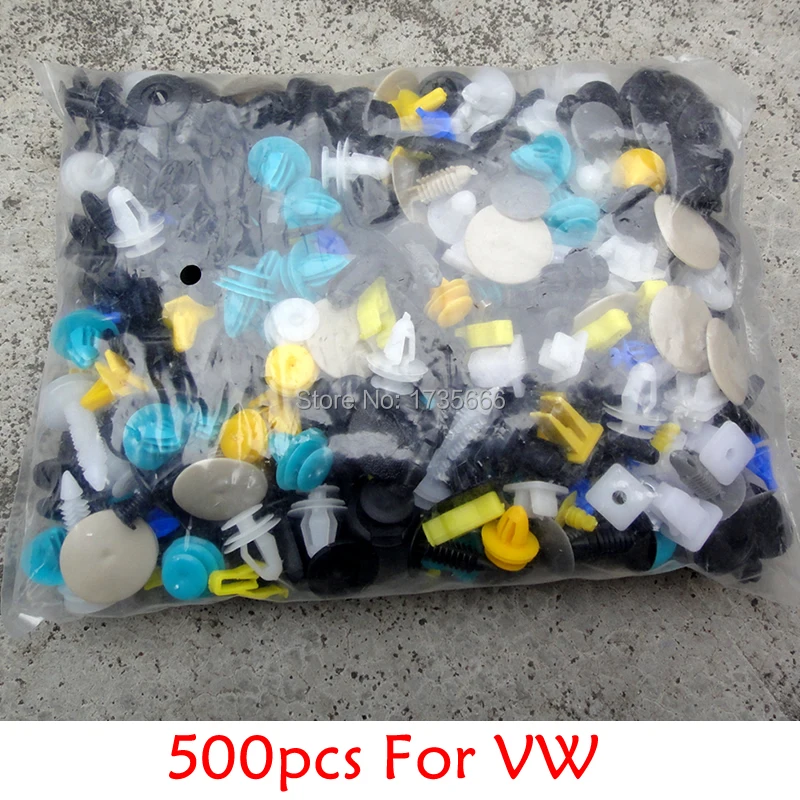 500x For Vw Passat R Phaeton Lupo Gti Pointer Cc Jetta Lupo Mixed Auto Styling Bumper Clips Retainer Fastener Rivet