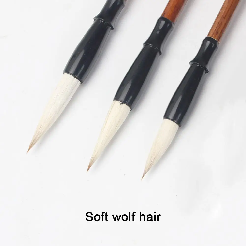 3PCS ไม้แปรงสีน้ำจีนชุดแปรงวาดภาพวาดแปรงสำหรับนักเรียน