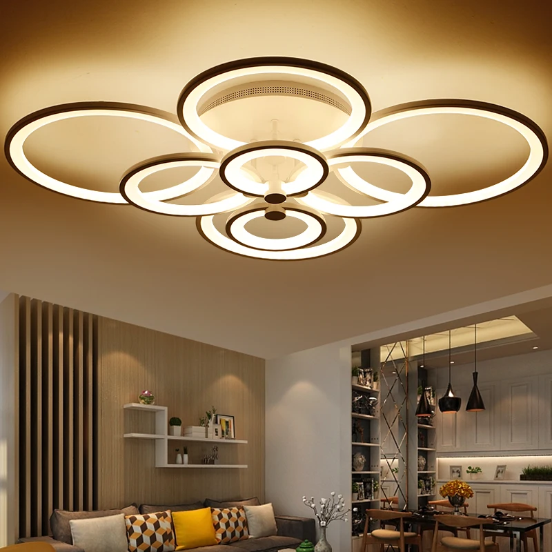 Surface Mounted living Room study room bedroom modern led chandelier white or Black surface mounted led chandelier fixtures