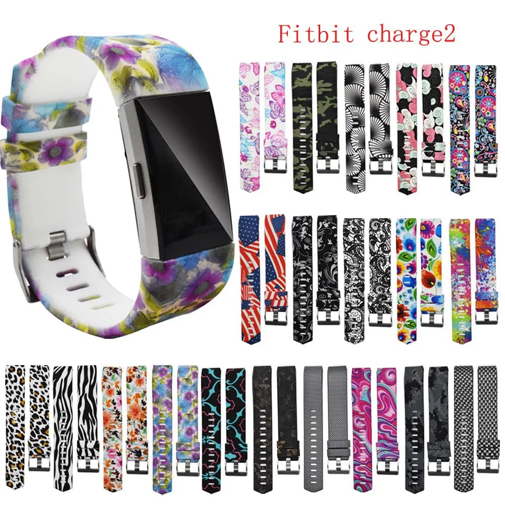 جديد وصول الملونة الأزياء الرياضية سيليكون مربط الساعة سوار حزام الفرقة معصمه ل Fitbit تهمة 2 نمط المعصم حزام