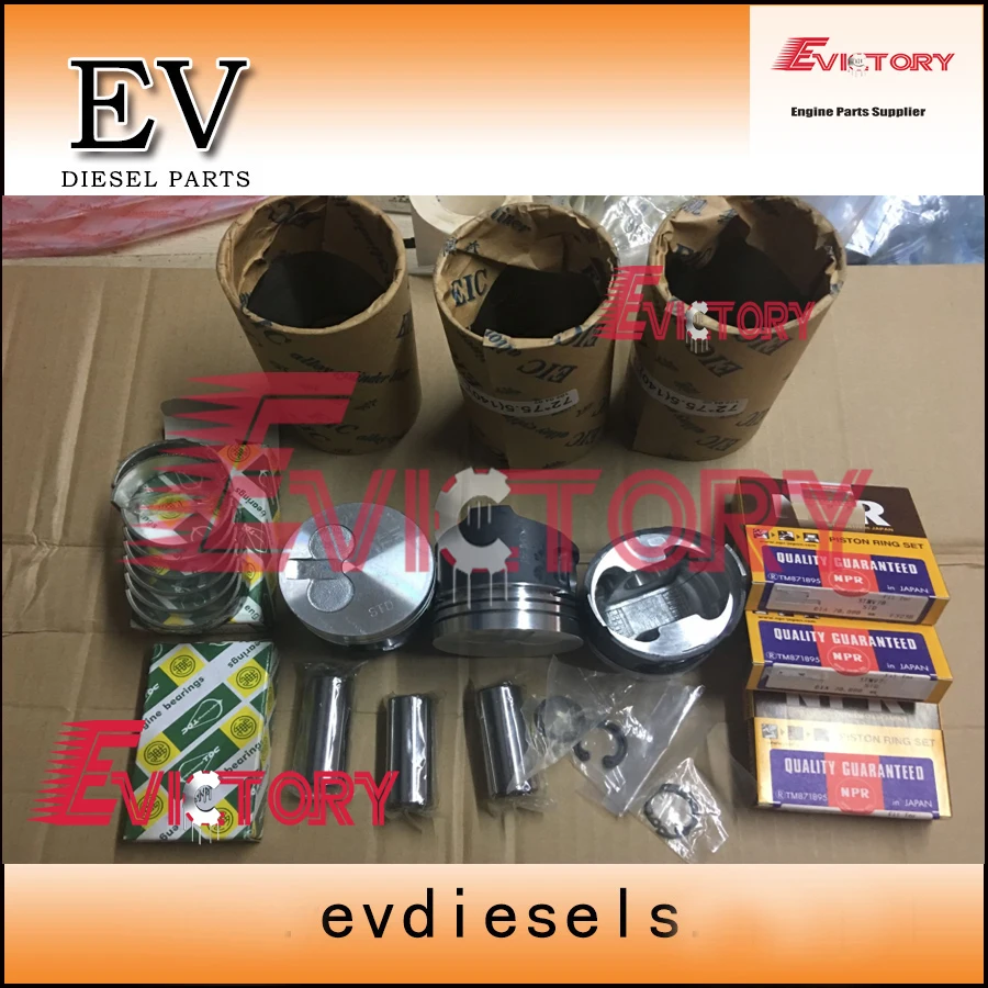 for Yanmar 3TNV76 piston+ring+liner+bearing+gasket kit for Gehl 140 283Z Hiatch ZX22U