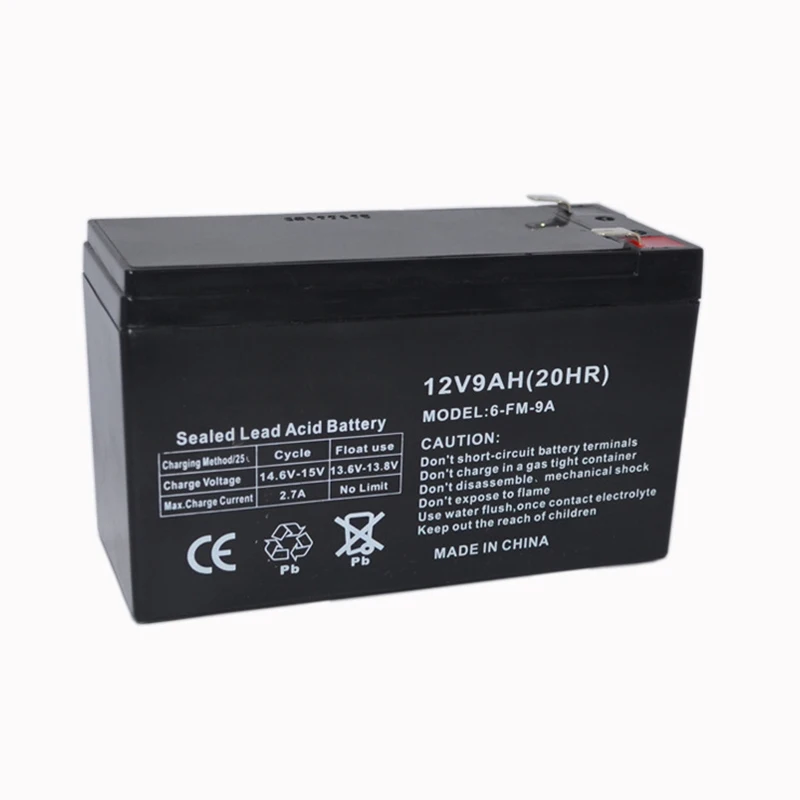 12V 9.0AH Battery Sealed Storage Batteries Lead Acid Rechargeable for sound night light monitor