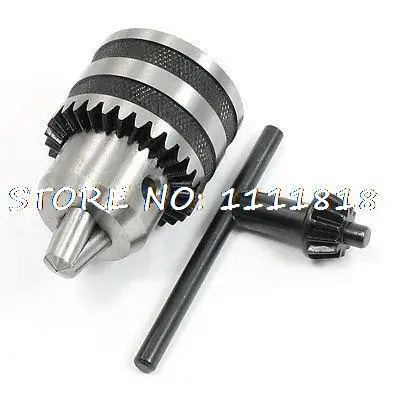 Metal 1.5-10mm Capacity B12 Mount Electric Drill Chuck w Key Tool