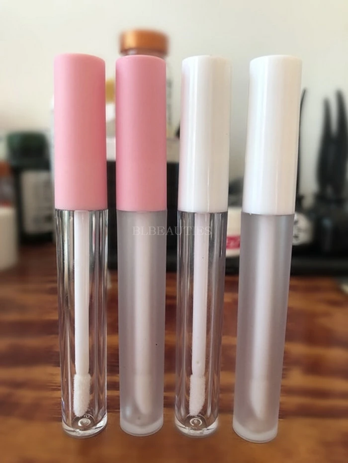 1000pcs/lot 2.5ml Mini Clear Lip Gloss Refillable Bottle, DIY Round Clear Frosted Lipgloss Tube, Empty Liquid Lipgloss Container