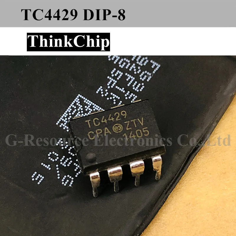 (10 pcs) TC4429CPA DIP-8 TC4429 MOSFET Driver, Low Side, 4.5V-18V supply, 0.25A and 2.1 ohm output