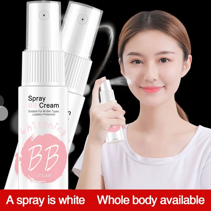 20ml Natural Makeup Whitening Face Body BB Cream Spray Moisturizing Foundation Concealer Brigten Skin Tone Smooth Maquiagem