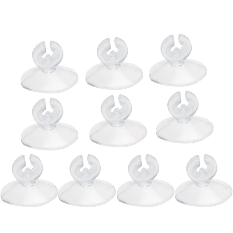 10 Chiếc Bể Cá Hút Ống Hút Cho 4 6Mm Không Đường Ống Ống Giữ Dây Trong Suốt Hút Cho Kính 2.5*2Cm