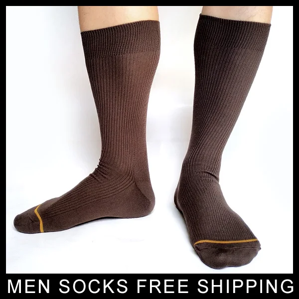 PEAJOA Brand New Style Men Dress Suit Socks Golden Line Toe Sexy Cotton Gentlemen High Quality Elastic Male Socks