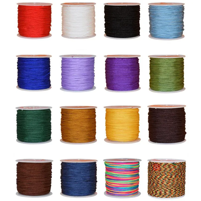 45M/roll Chinese Knot Cord String Cord 0.8mm Dia, For DIY Beading Wire Rope Handicraft Tool Hand Stitching Silk Tassel Thread