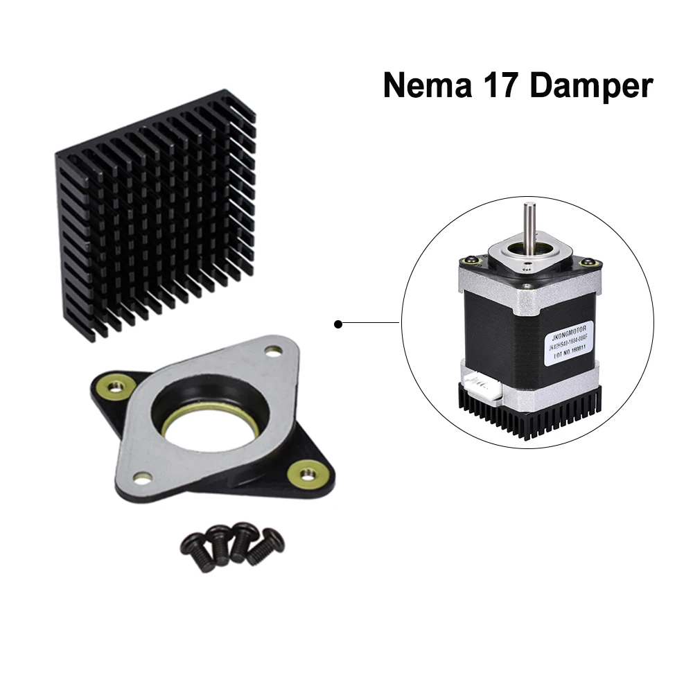 Nema 17 Damper 42mm Stepper Motor NEMA 17 Heat Sink Meal & Rubber Dampers Imported genuine shock absorber for 3D Printer Part