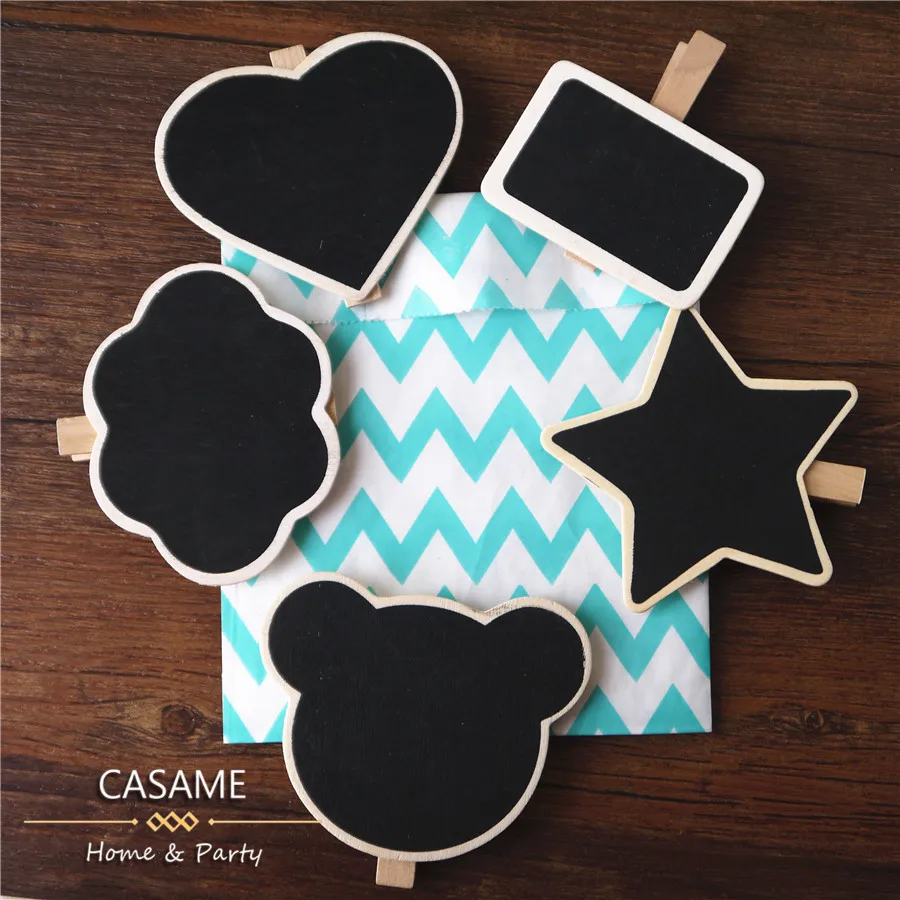 clamp Cute Small wooden clip Wooden blackboard clips chalkboard Message folders Fashion Style creative clamps Gift Wholesale