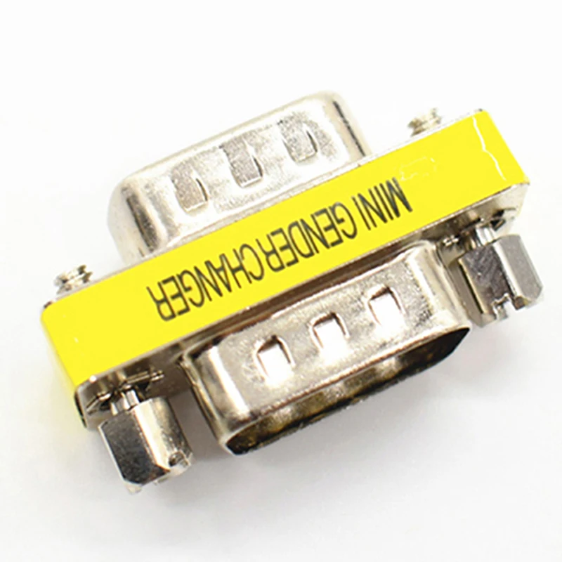 Hot MIni db9 gender changer 9Pin RS232 DB9 Male to Female Serial Adapter Cable Connector