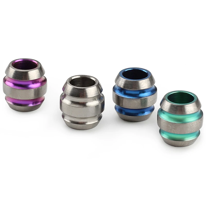 Colorful Titanium Alloy Knife Beads Paracord Umbrella Rope Bead DIY Pendant