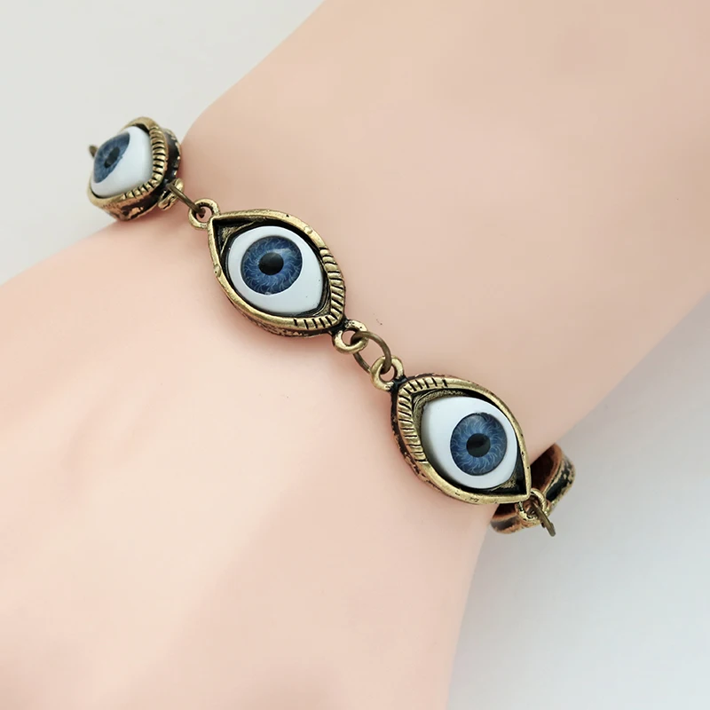 Vintage Gothic Demon Eyes Bracelet Femme Punk Evil Eye Bracelets For Women Metal Jewelry Drop Shipping Pulseras Mujer Moda 2020