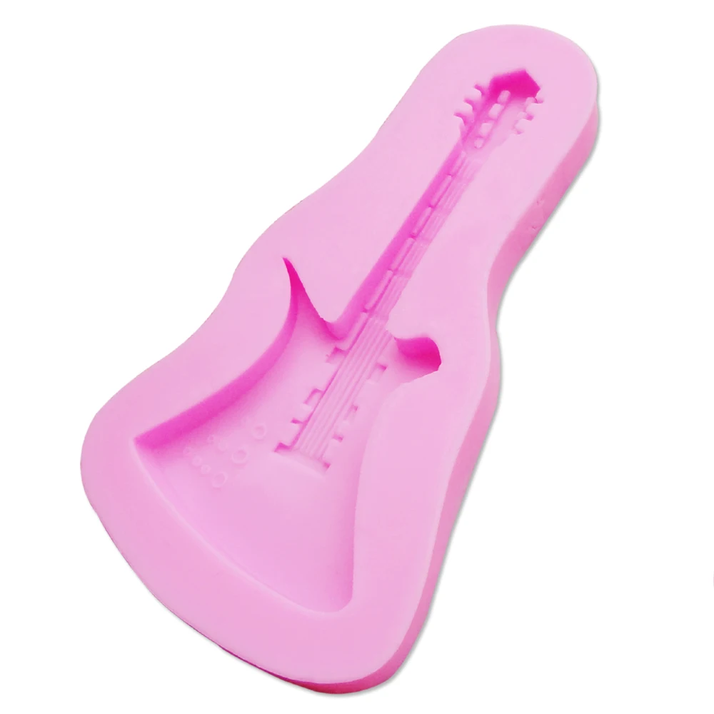 Sophronia M089 3D Violin Silicone  Chocolate Mold Guitar Fondant Cake Decorating Tools Sugar Candy Baking Molds Candle Moulds