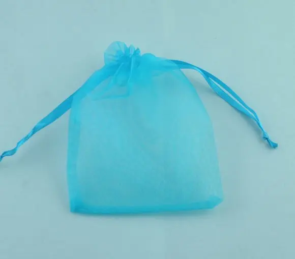 

Free shiipng!!!!500pcs/lot Light Bule Organza Wedding Gift Bags&Pouches 9x7cm