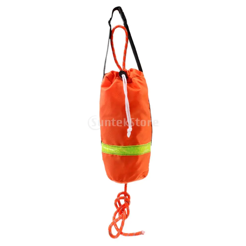 16/21/31m 8mm Reflective Water Floating Life Line Rescue Throw Rope Bag Kayaking Canoeing Boating Rafting Water Sports