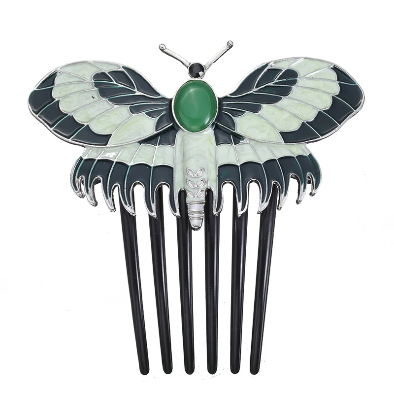 Fashion Movie Charm Titanic Heroine Rose Cosplay Hairpin Butterfly Comb Hair Accessory Prop For Women image 2
