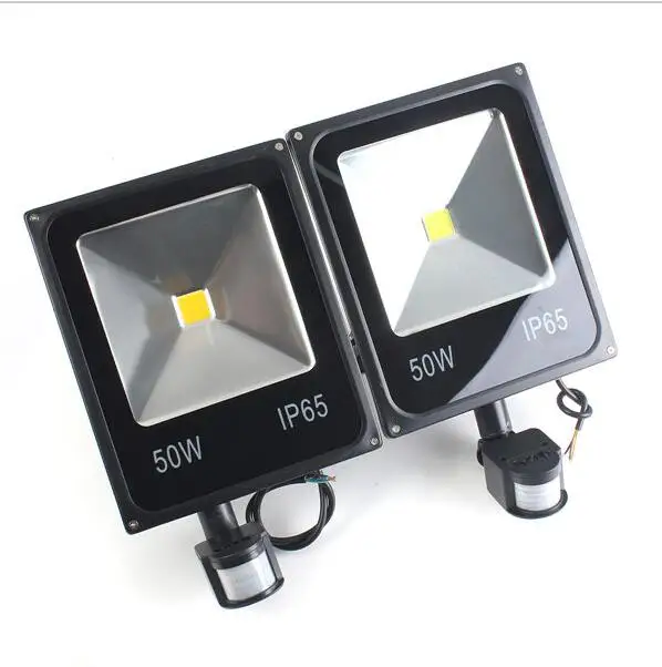 

LED Flood Light PIR Motion sensor Induction Sense 10W 20W 30W 50W 70W 85-265V detective Sensor lamp LED spotlight