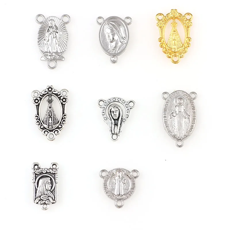 20pcs Religious Charms Three Holes Necklace Link Charm Pendants Jewelry Making DIY Jewelry accessories