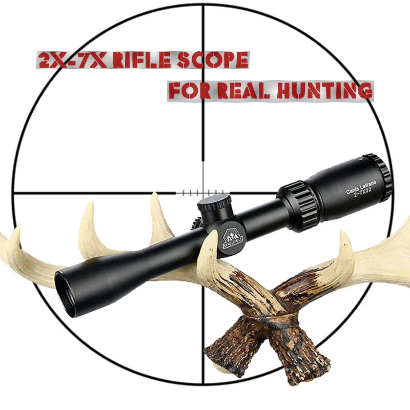 

Canis Latrans New brand Tactical Military 2X-7X Spotting Rifle Scope For CS Game Hunting Shooting OS1-0303