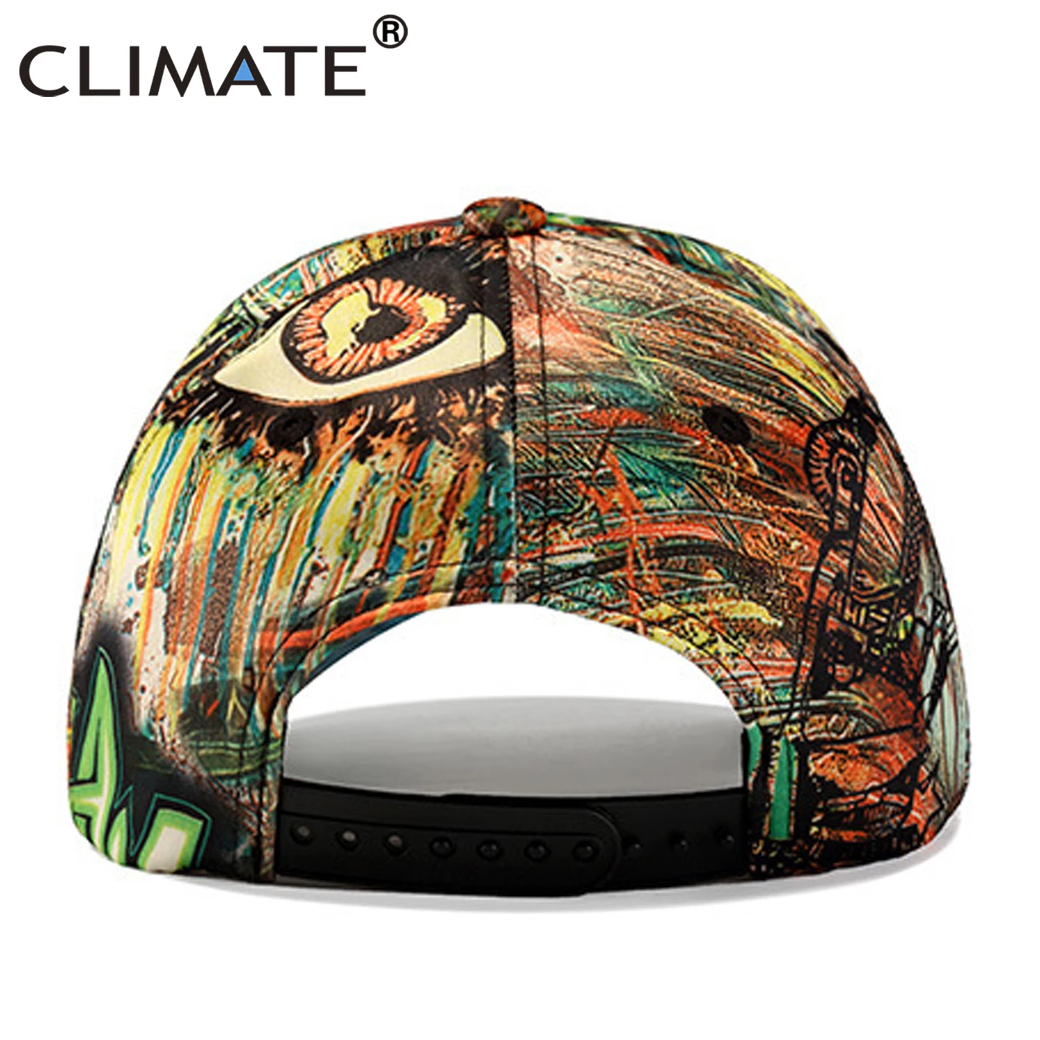 CLIMATE Hip Hop Baseball Cap Men Women Street Dancer Cap Skateboard Graffiti Doodle Hat Busker Fans Caps Hat for Men Women Youth