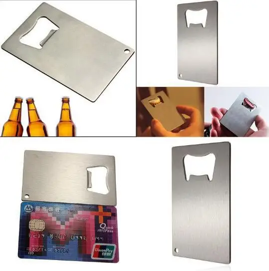 

100pcs Bottle Opener New Wallet Size Stainless Steel Credit Card Business Card Beer Openers