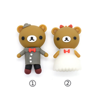 Cartoon Bear USB Flash Drive 4GB/8GB/16GB/32GB/64GB Pen Drive Memory Stick bride groom Flash Disk usb 2.0 Usb Stick Wedding Gift