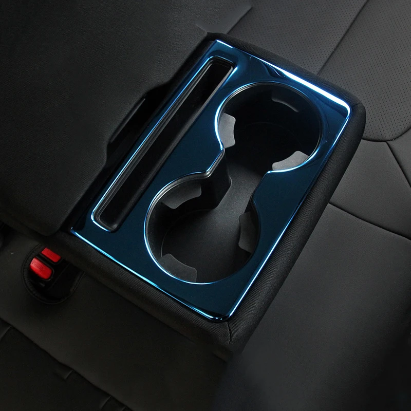 Aço inoxidável assento traseiro do carro suporte de copo água garrafa café colocação cobre guarnição para mazda CX-5 cx5 2017 2018 2019 acessórios