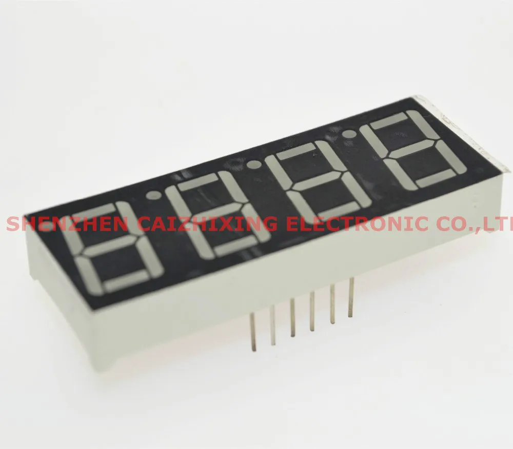 10PCS 0.56inch 4bit Common Cathode Digital Tube Red LED Digit Display 7 Segment 0.5inch 0.5 0.56 inch 0.56'' 0.56in. 4 Four bit