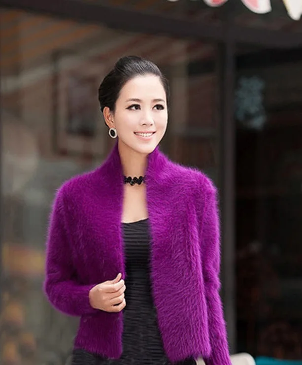 Plush mink mink cashmere shawl sweater female coat sweater cardigan a thickened Cloak   020