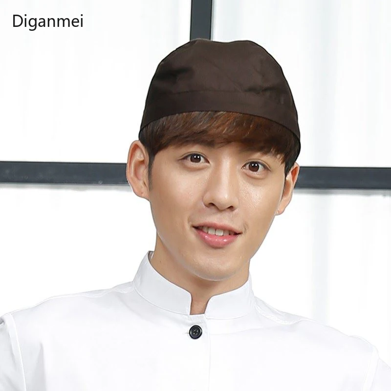 Diganmei fashion Brown Japanese style restaurant kitchen chef waiter hat pirate cap turban caps fast food cap