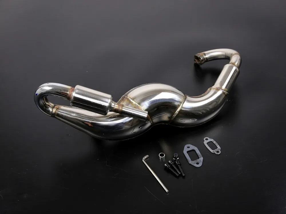 

Metal Modified exhaust torque tube Torque type exhaust pipe Silencer sound for 1/5 hpi rovan km baja 5b ss rc car parts