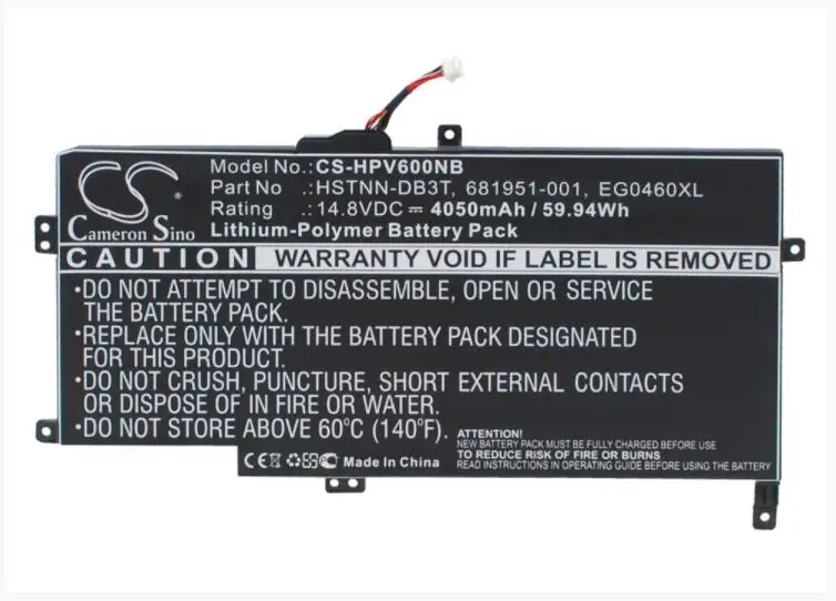 

Cameron Sino 4050mAh battery for HP Envy Sleekbook 6 6-1000 6z-1000 681951-001 EG0460XL EG04XL HSTNN-DB3T