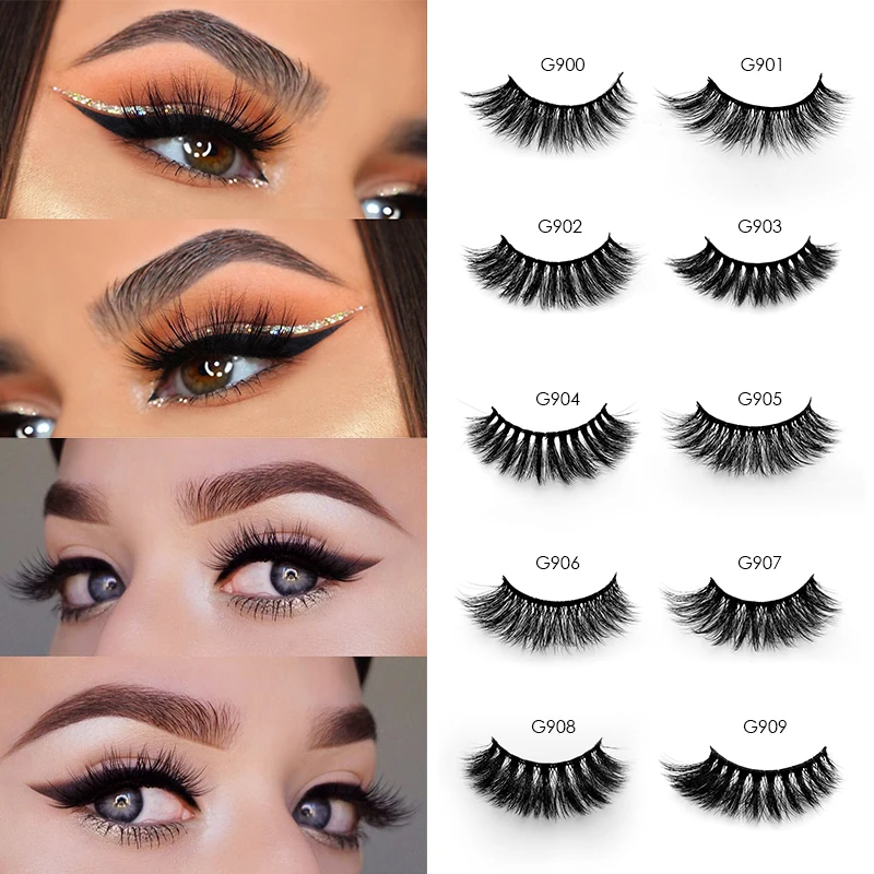 50 Pairs Mink Eyelashes Wholesale Natural Long Faux 3d Mink Lashes Makeup False Eyelashes Full Strip Lashes Fluffy Fake Lashes