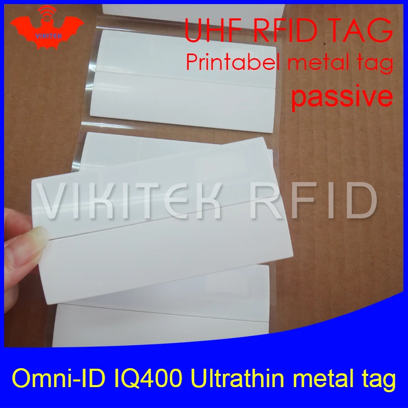 

UHF RFID anti-metal tag omni-ID IQ400 IQ 400 915mhz 868mhz Impinj Monza4QT EPCC1G2 6C printable passive RFID Synthetic Label