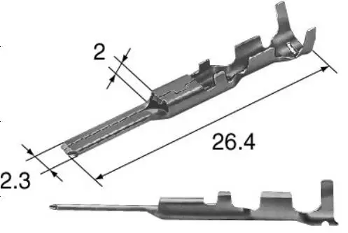 male Crimp connector wire harness Terminals (pins) 18-20 AWG 1500-0169 crimp terminal