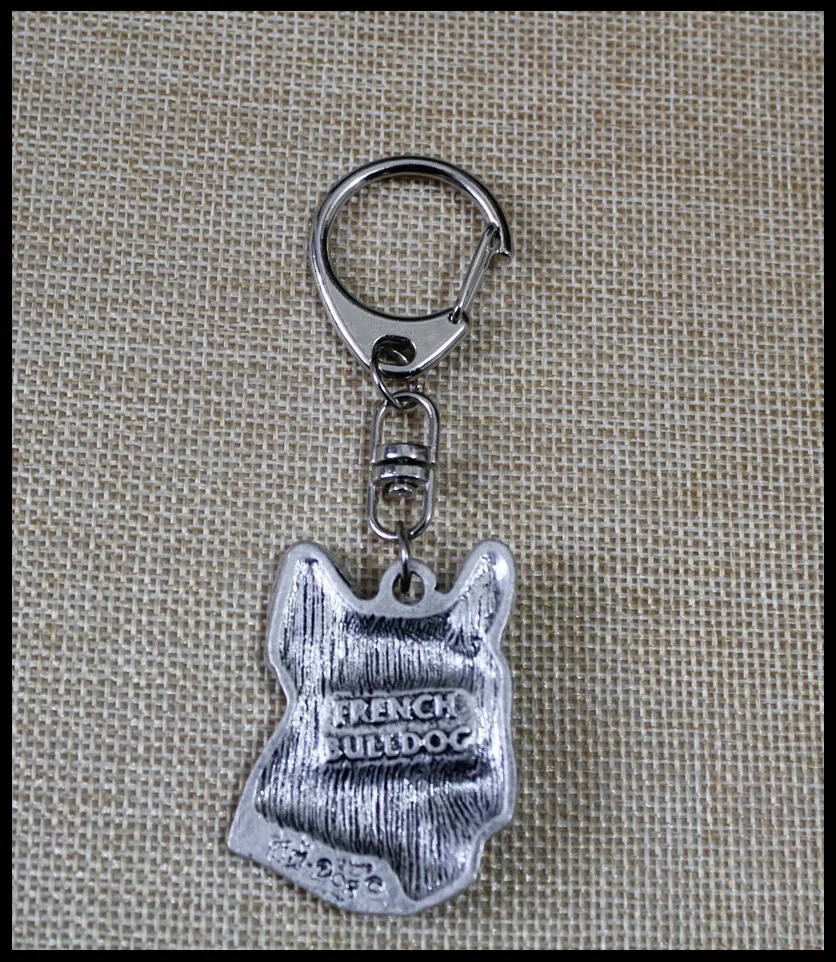 french BullDog Keychain Popular  handmade delicated carved Key Chain Key Ring fast delivery