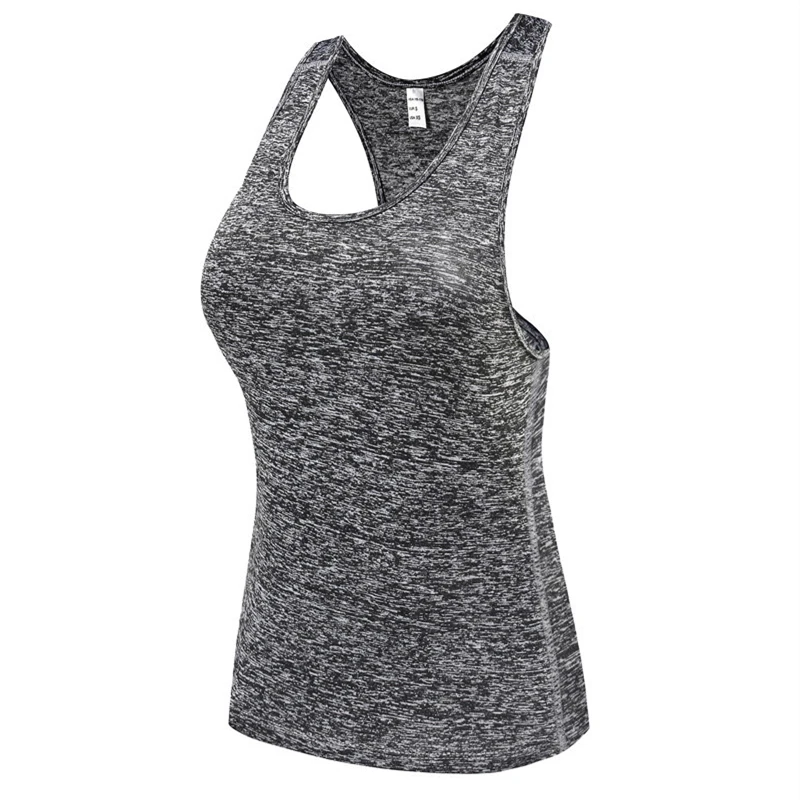 Sleeveless Yoga T Shirts Gym Sports Vest Fitness Base Layer Training Sportswear Running Tank Tops Shirt Female Quick Dry Jerseys