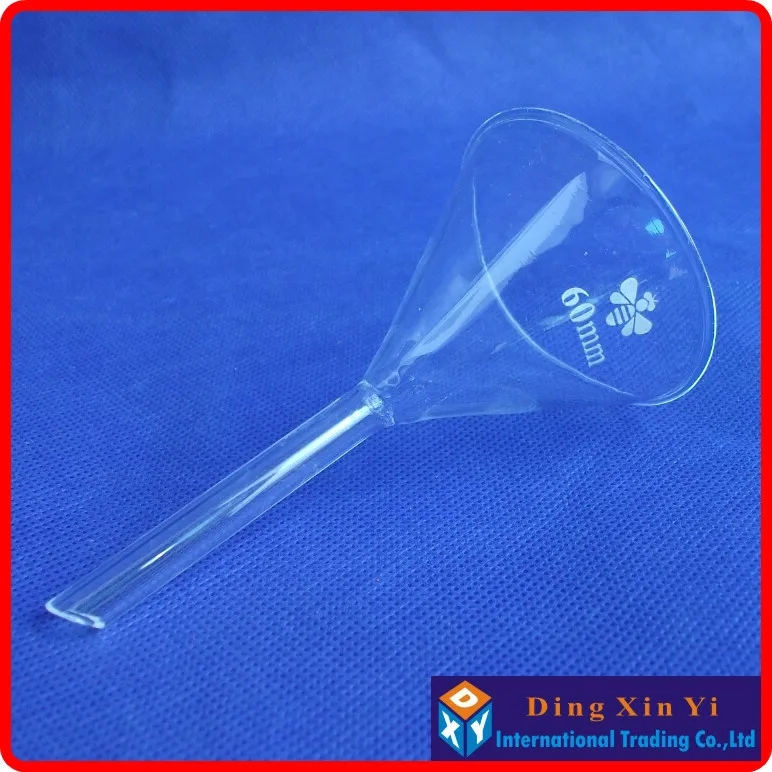 (8 pieces/lot) 60mm funnel,Laboratory glass triangle funnel,Diameter of 60 mm