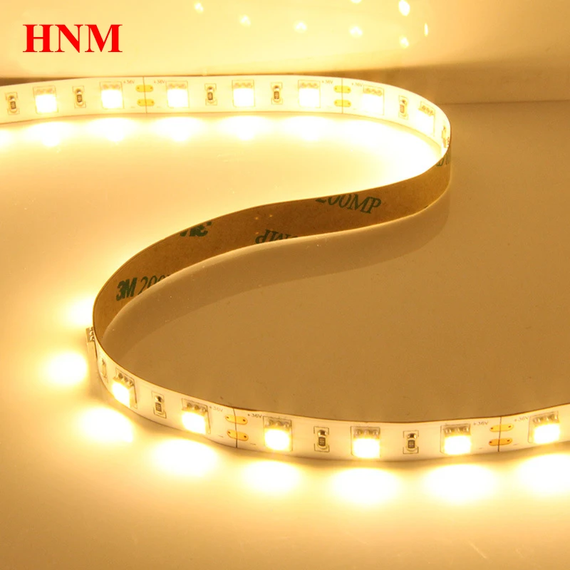 

High Brightness 36V SMD 5050 LED Strip Light 60LEDs Flexible Tape Living Room TV LED Light White PCB Non-Waterproof IP20