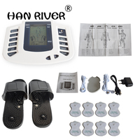 JR-309 Electrical Stimulator Full Body Relax Muscle Massager Pulse Tens Acupuncture Therapy Slipper+8 Electrode Pads