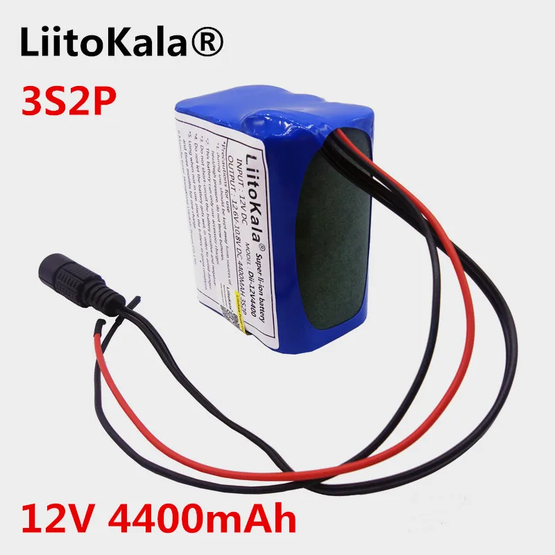 LiitoKala High Quality Portable 12V 4400mAH 18650 Rechargeable Lithium Battery Batteries Pack For CCTV Camera MID GPS 4000mah