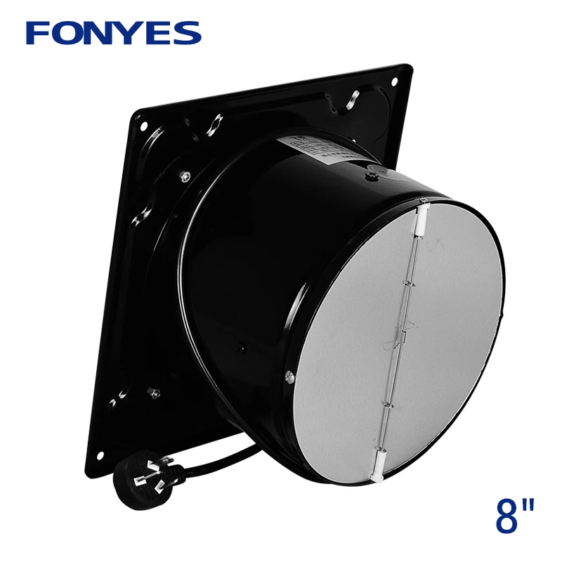 مروحة تهوية حائطية معدنية 8 بوصة تعمل بتفريغ الهواء مروحة تهوية حائطية للمطبخ مروحة نافذة تهوية صناعية محورية 200 مللي متر 220 فولت