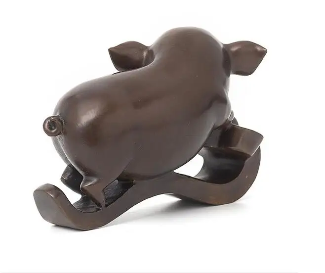 Pure copper wishful living room room copper pig cute zodiac pig home lucky craft ornaments